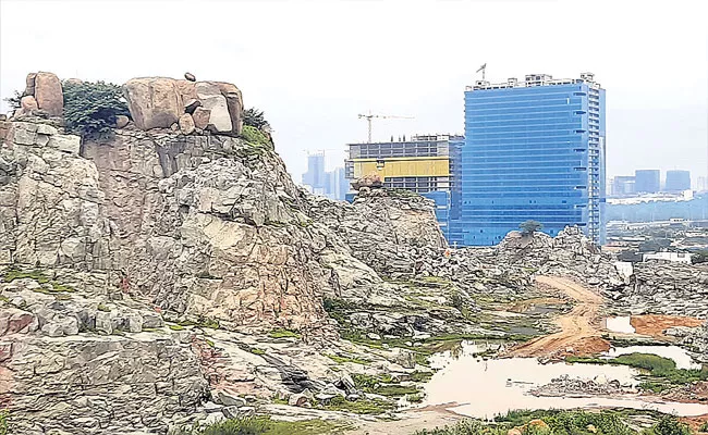 Kokapeta Mounds Losing Their Appearance - Sakshi