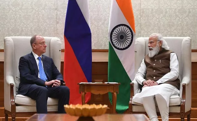 PM Modi Discusses Afghan Issue Regional Stability With Top Russian Official - Sakshi