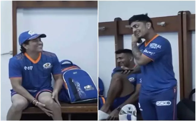 Ishan Kishan Reaction After Seeing Sachin Tendulkar In MI Dressing Room Gone Viral - Sakshi