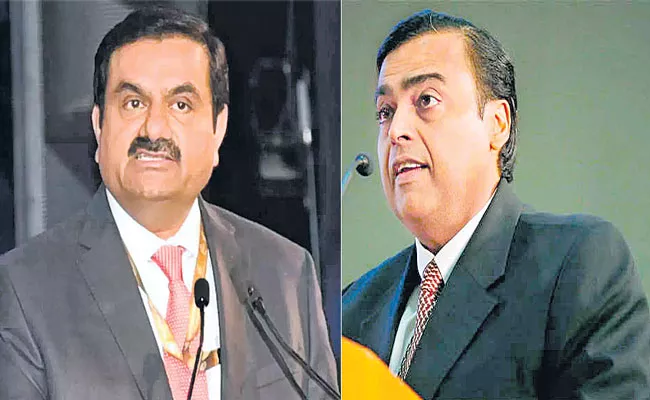 Asia richest Mukesh Ambani, Gautam Adani following with Rs 1002 Crore in earnings per day - Sakshi