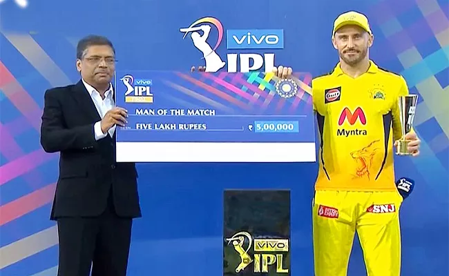 IPL 2021 FInal: Faf Du Plessis No 4 In Trophy Cabinet In My 100th Game - Sakshi