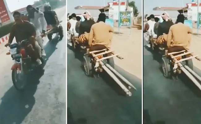 Desi Jugad 6 People travelling Together On A Bike Watch This Viral Video - Sakshi