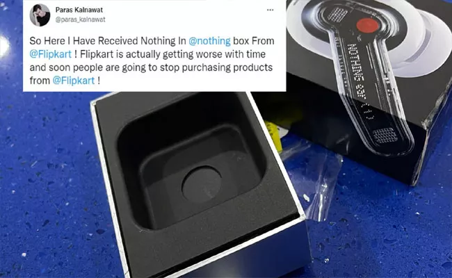 TV Actor Orders Nothing Earphones from Flipkart and Gets Nothing in Box - Sakshi