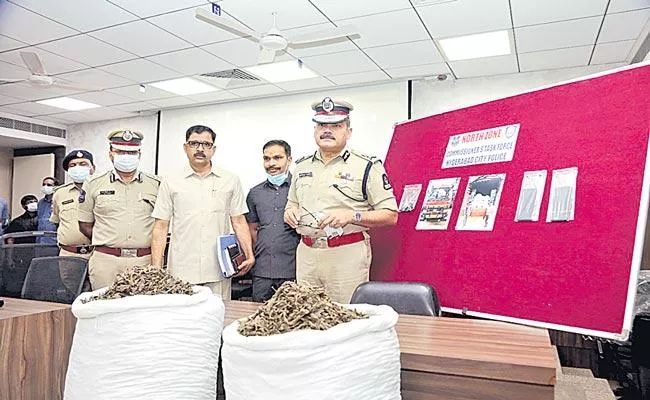 300 KG Ganja Seized By Hyderabad Police Two Inter State Smugglers Arrested - Sakshi