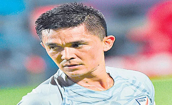  Sunil Chhetri Equals Lionel Messi Feat As Blue Tigers Win 8th Title - Sakshi