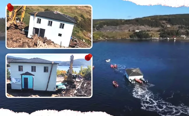 Viral Video Canada Couple Shiftted Their Dream House With The Help Of Two Boats - Sakshi