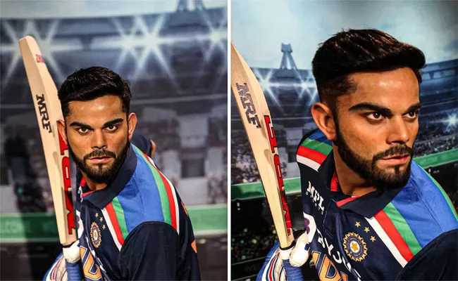 Virat Kohli Wax Statue Unveiled At Dubai Madame Tussauds Museum - Sakshi