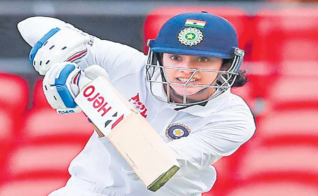 Smriti Mandhana becomes 1st Indian woman to score century in pink-ball Test vs Australia - Sakshi