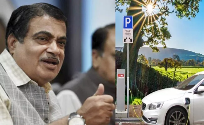 Nitin Gadkari developing electric vehicles charging infrastructure along the highways  - Sakshi