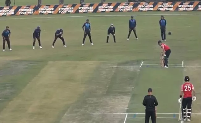 Finlands Bizarre Use of eight slips vs England XI - Sakshi