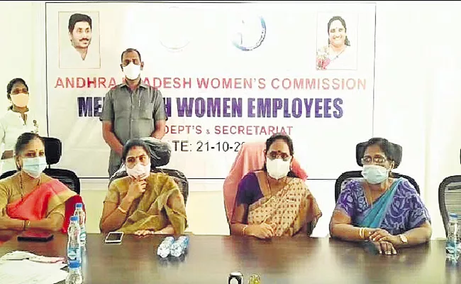 Womens Commission Vasireddy Padma women employees Support - Sakshi