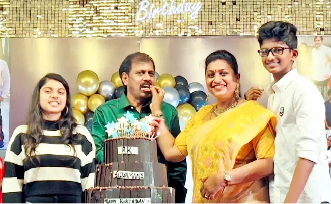 Mla Roja Husband Rk Selvamani Birthday Celebrations Goes Viral - Sakshi