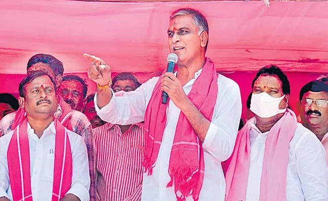 Telangana: Harish Rao Challenge To Kishan Reddy And Etela Rajender - Sakshi