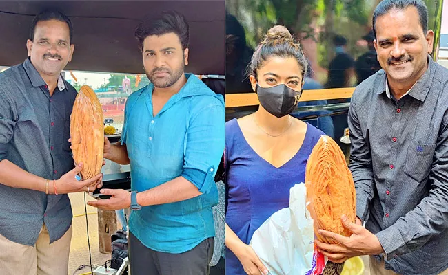 Suruchi Foods Presented By Tapeswaram Kaja To Sharwanand And Rashmika - Sakshi