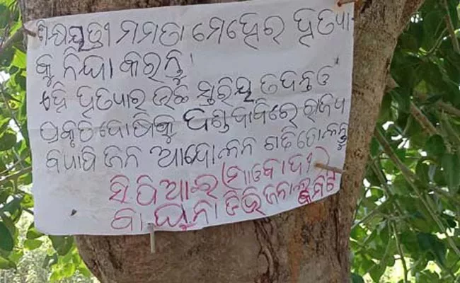 Mamita Meher Murder Case: Mao Posters Surface On Tree Rayagada Odisha - Sakshi