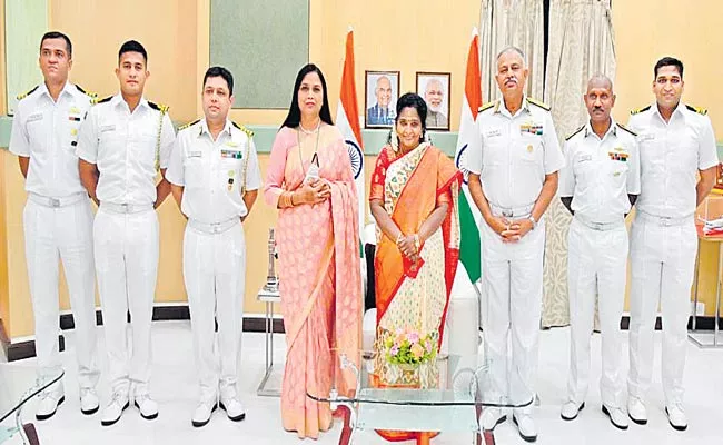 Governor Tamilisai Soundararajan Apprised Of Readiness Of Indian Navy - Sakshi