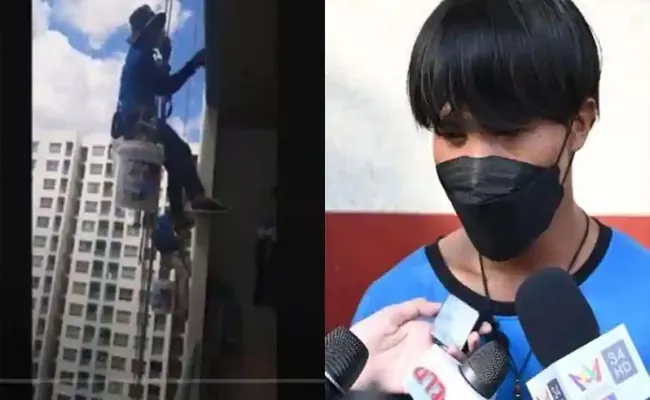 Thai Woman Cuts Support Rope for Painters Working on 26th Floor of Building - Sakshi