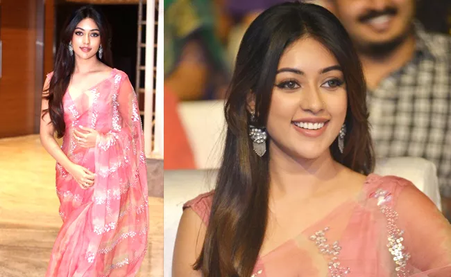 Anu Emmanuel Looking Stunning In Pink Saksham And Neharicka Saree - Sakshi