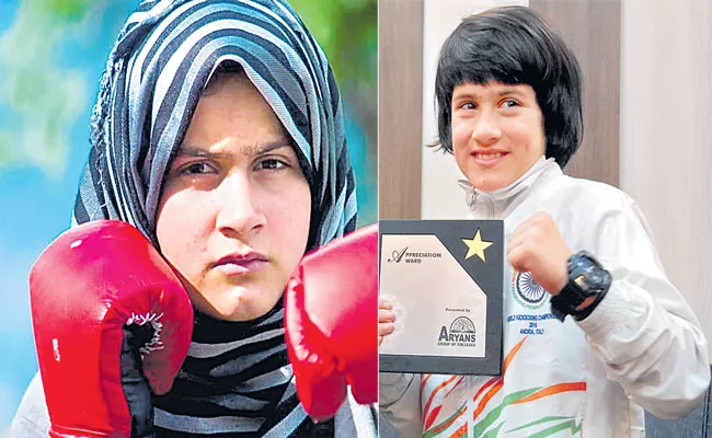 Kashmiri Girl Tajamul Islam Wins Gold Medal in U-14 Category of World Kickboxing Championship - Sakshi