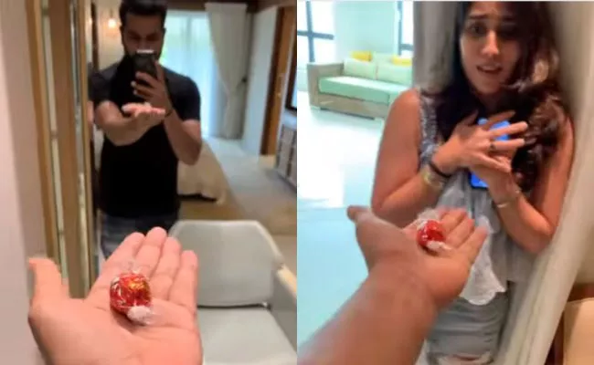 IPL 2021: Mumbai Indians Skipper Rohit Sharma Prank Wife Ritika - Sakshi