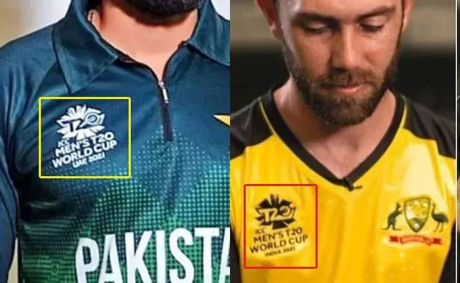 Pakistan write UAE 2021 instead of India 2021 on Their Jersey - Sakshi