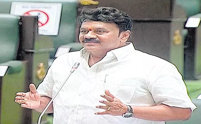 Talasani Srinivas Yadav Questioned Over Employment With Fish And Sheep - Sakshi