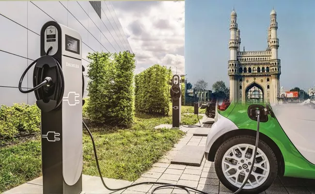 Housing Societies In Hyderabad To Making Efforts To Set Up EV Charging Station - Sakshi