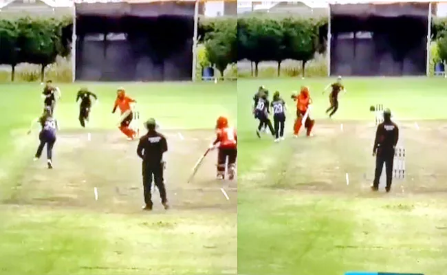 Canadian Women Cricketer Controversial Act Caught Camera Viral - Sakshi