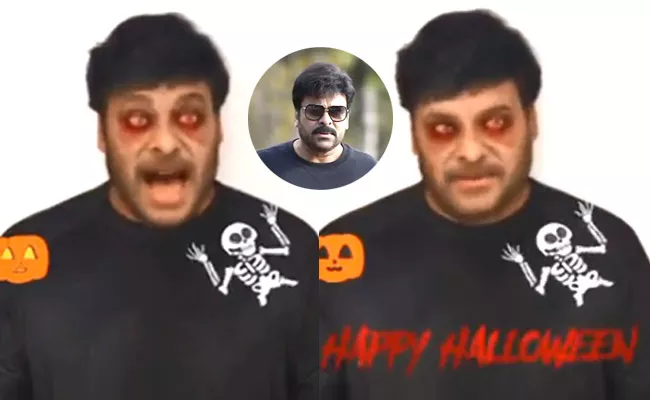 Mega Star Chiranjeevi Hallowen Look Goes Viral - Sakshi