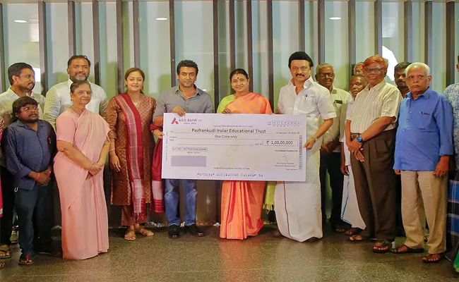 Hero Surya And His Wife Jyothika Donates Rs 1 Crore To Tribes Education - Sakshi