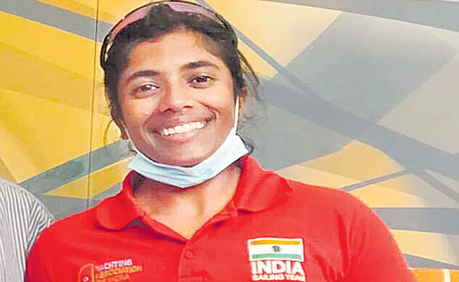  Olympian sailor Nethra Kumanan wins gold in Spain event - Sakshi