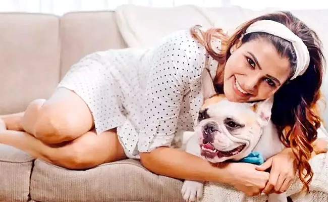 Samantha Post On Her Pet For Leaving It In Hyderabad - Sakshi