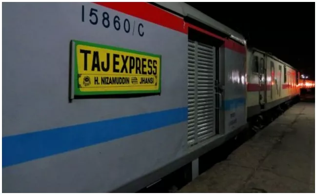 Taj Express Train Minor Fire Break Out - Sakshi