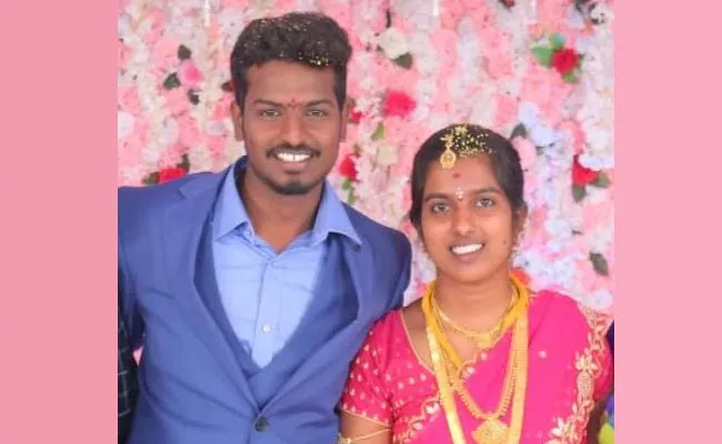 Newly Wed Woman Dies in Road accident Seethampet Road Accident - Sakshi