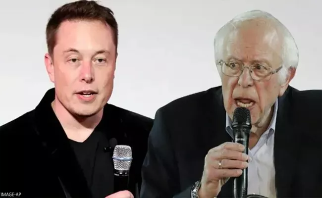 Argument Between Elon Musk And Bernie Sanders About Taxes - Sakshi