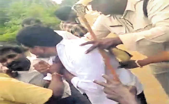 TDP leaders attacks On Farmers At Darsi - Sakshi