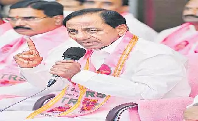 TRS Dharna Over Clarity From Centre On Procurement Of Parboiled Rice - Sakshi