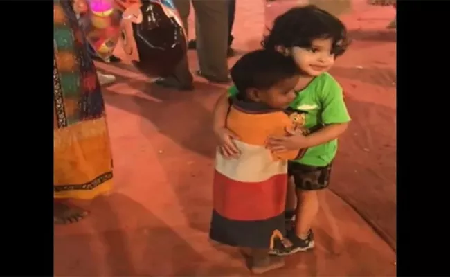 Viral video Toy Sellers Son Hugging A Little Boy In A Marketplace  - Sakshi