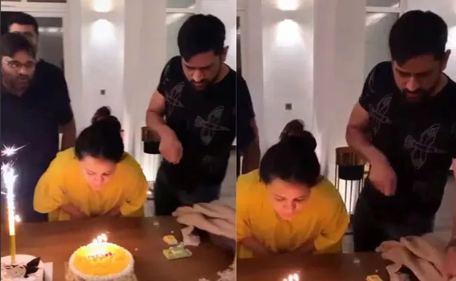 MS Dhoni Celebrates Wife Sakshi Birthday At Ranchi Farmhouse Viral