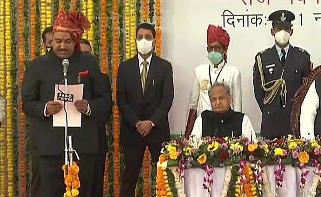 Rajasthan cabinet expansion 15 ministers sworn in CM Ashok Gehlot Sachin Pilot Team - Sakshi