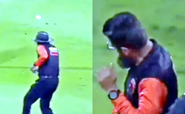 T10 League: Umpire Aleem Dar Cops Nasty Blow On His Head - Sakshi