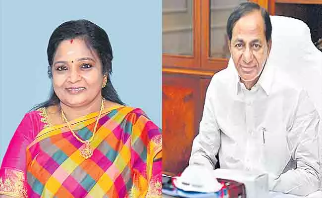 Governor Tamilisai CM KCR Extend Diwali Greetings - Sakshi