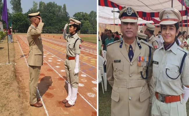 ITBP Officer Receives Salute From His Daughter At Her Passing Out Parade - Sakshi