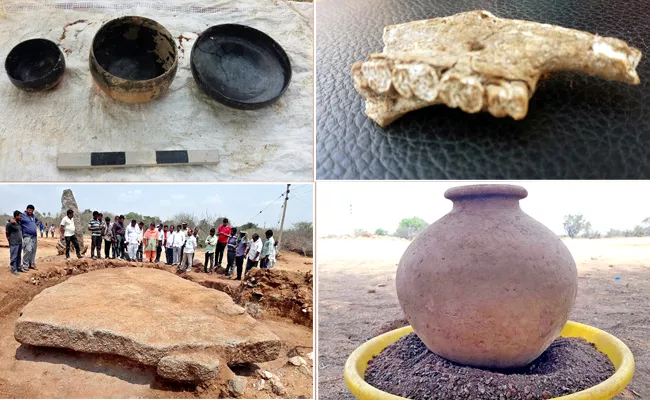 Antiquities Uncovered During Excavations At Narmetta Village Siddipet District - Sakshi