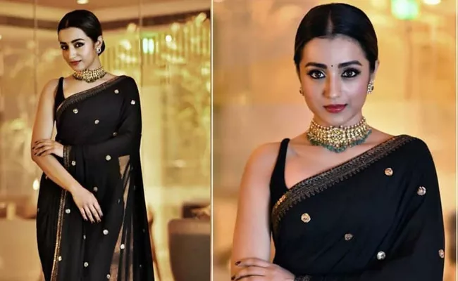 Actress Trisha Stunning Looks In Sabysachi Saree And Manjula Jewellery - Sakshi