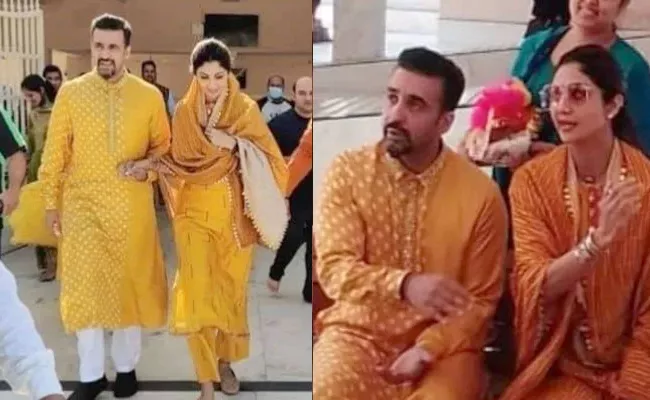 Raj Kundra And Shilpa Shetty Hand To Hand Appearance After Porn Case Controversy  - Sakshi