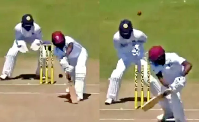 SL vs WI: Lasith Embuldeniya Beauty Ball Clean Bowled Kraigg Brathwaite - Sakshi