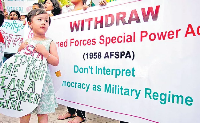 Dileep Reddy Guest Column On Neso To Protest Across Northeast Today Demanding Withdrawal Of Afspa - Sakshi