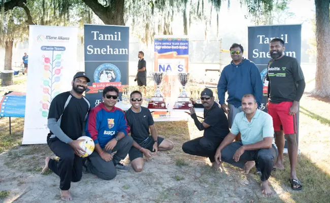 VolleyBall Tournaments Conducted By NITS And Tamil Sneha In Florida - Sakshi