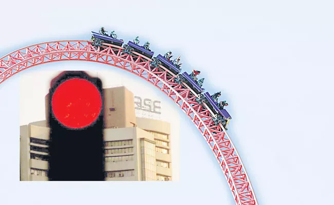 Sensex ends 500 points lower, Nifty below 17400 - Sakshi